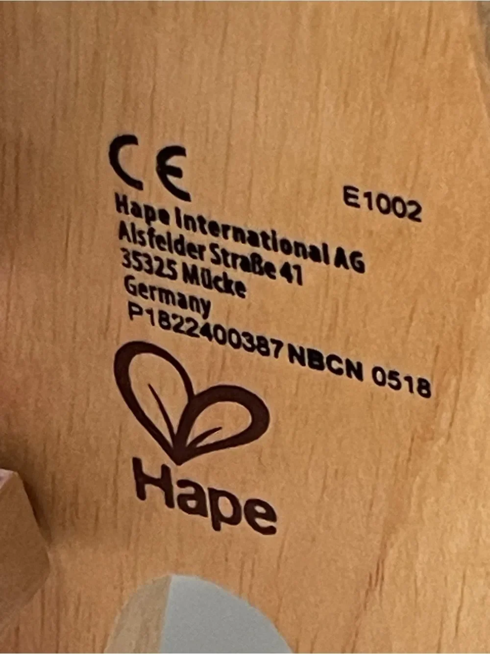 Hape e1002 wooden